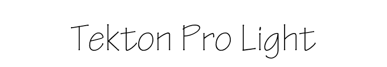 Tekton Pro Light font preview