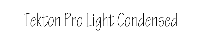 Tekton Pro Light Condensed font preview