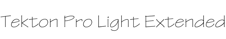 Tekton Pro Light Extended font preview