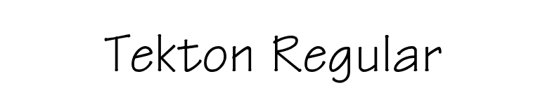 Tekton Regular font preview