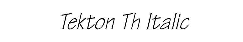 Tekton Th Italic font preview