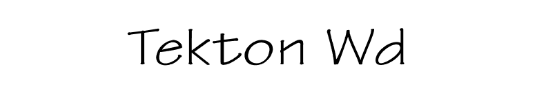 Tekton Wd font preview