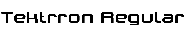 Tektrron Regular font preview