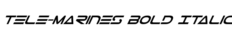 Tele-Marines Bold Italic font preview
