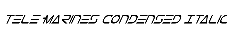 Tele-Marines Condensed Italic font preview