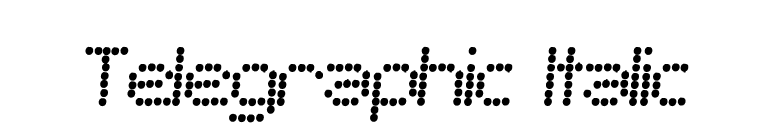 Telegraphic Italic font preview