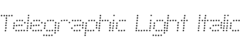 Telegraphic Light Italic font preview