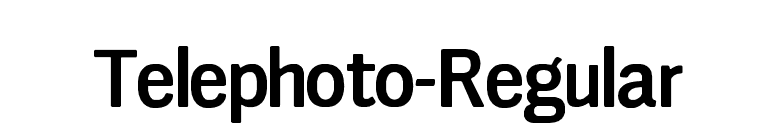 Telephoto-Regular font preview