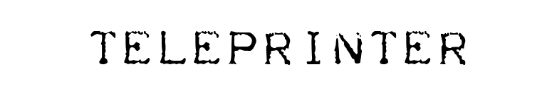 Teleprinter font preview
