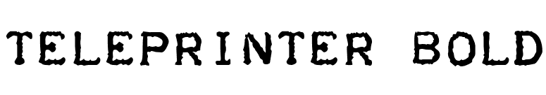 Teleprinter Bold font preview