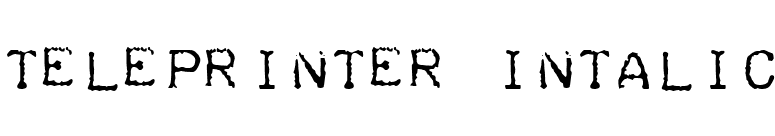 Teleprinter Intalic font preview