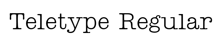 Teletype Regular font preview