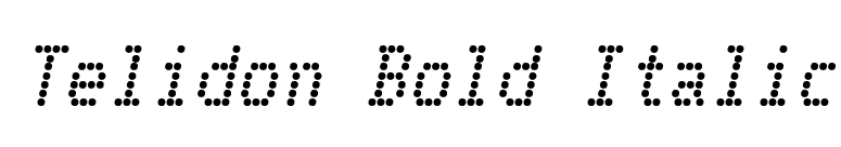 Telidon Bold Italic font preview