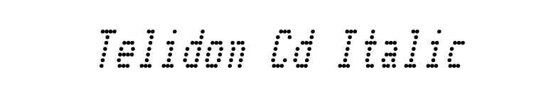 Telidon Cd Italic font preview