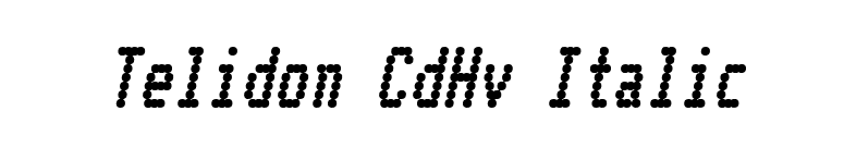 Telidon CdHv Italic font preview