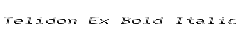 Telidon Ex Bold Italic font preview