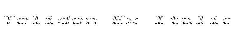 Telidon Ex Italic font preview