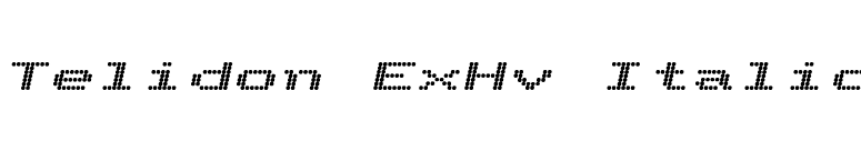 Telidon ExHv Italic font preview