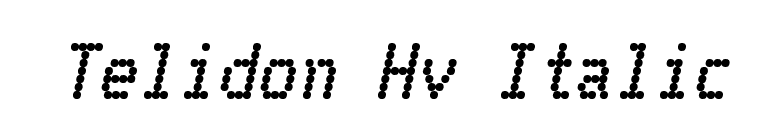 Telidon Hv Italic font preview