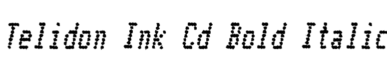 Telidon Ink Cd Bold Italic font preview