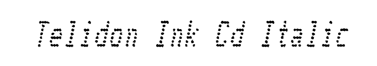 Telidon Ink Cd Italic font preview