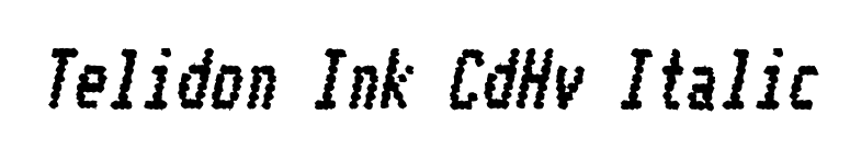 Telidon Ink CdHv Italic font preview