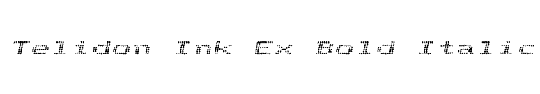 Telidon Ink Ex Bold Italic font preview