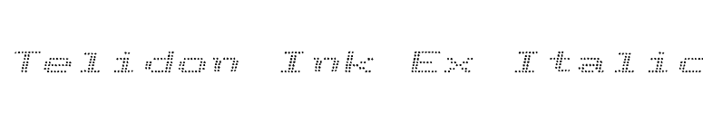 Telidon Ink Ex Italic font preview