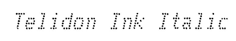 Telidon Ink Italic font preview