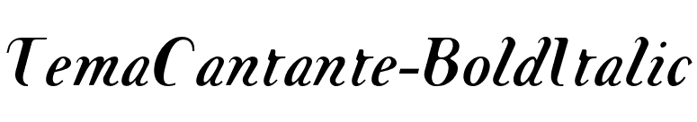 TemaCantante-BoldItalic font preview