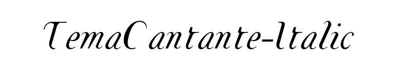 TemaCantante-Italic font preview