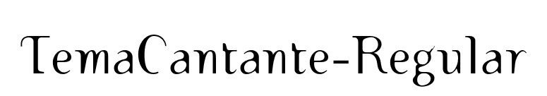 TemaCantante-Regular font preview
