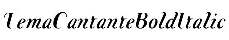 TemaCantanteBoldItalic font preview