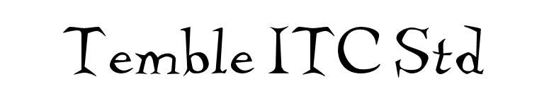 Temble ITC Std font preview