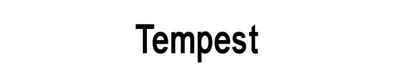 Tempest font preview