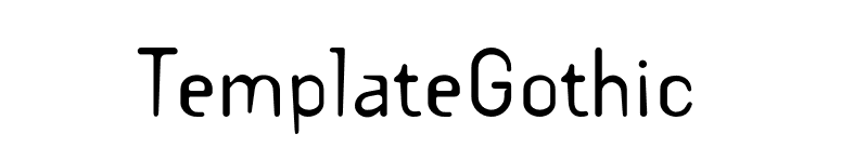 TemplateGothic font preview