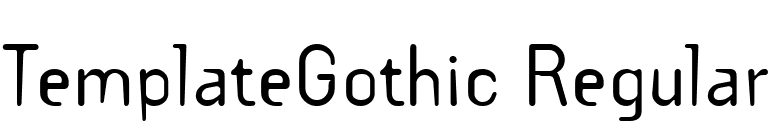 TemplateGothic Regular font preview