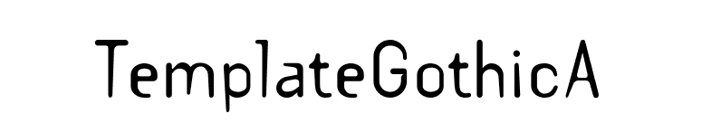 TemplateGothicA font preview