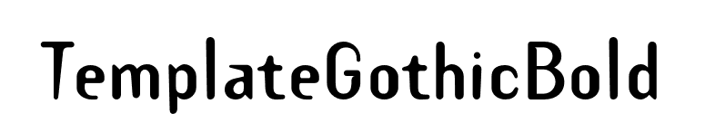 TemplateGothicBold font preview