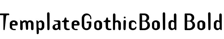 TemplateGothicBold Bold font preview