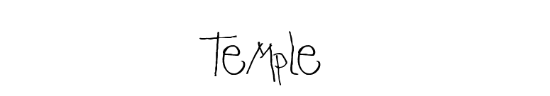 Temple font preview