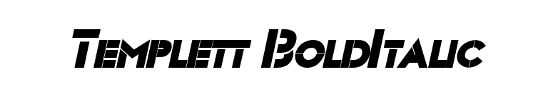 Templett BoldItalic font preview