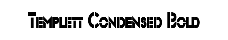 Templett Condensed Bold font preview