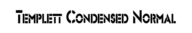 Templett Condensed Normal font preview