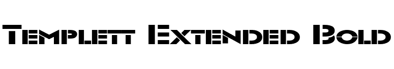 Templett Extended Bold font preview
