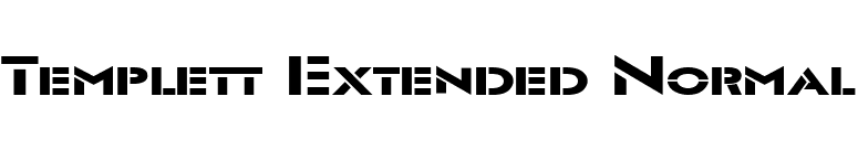 Templett Extended Normal font preview