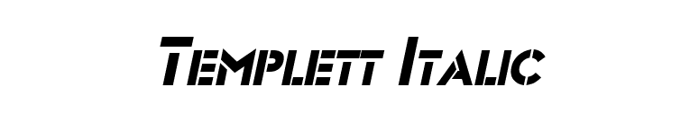 Templett Italic font preview