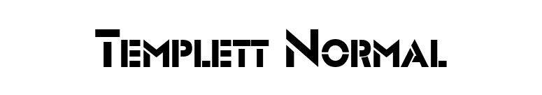 Templett Normal font preview
