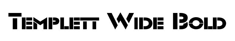 Templett Wide Bold font preview