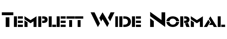 Templett Wide Normal font preview